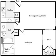 1 Bedroom F (HS) 01-01102 floor plan